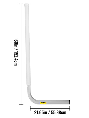 Boat Trailer Guide-ons 22" / 40" / 48" / 60" Steel Trailer Post w/2PCS PVC Tube Covers & Boat Accessories w/Mounting Parts