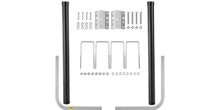 Boat Trailer Guide-ons 22" / 40" / 48" / 60" Steel Trailer Post w/2PCS PVC Tube Covers & Boat Accessories w/Mounting Parts