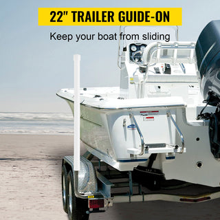 Boat Trailer Guide-ons 22" / 40" / 48" / 60" Steel Trailer Post w/2PCS PVC Tube Covers & Boat Accessories w/Mounting Parts