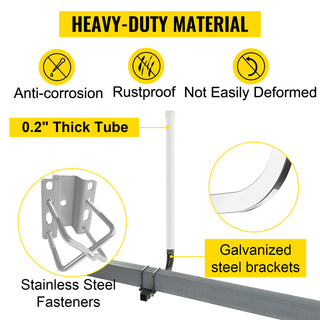 Boat Trailer Guide-ons 22" / 40" / 48" / 60" Steel Trailer Post w/2PCS PVC Tube Covers & Boat Accessories w/Mounting Parts