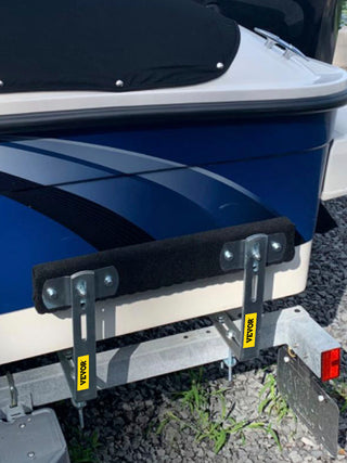 VEVOR 48" 2 PCS Rustproof Steel Trailer Guide ons Trailer Guides with Carpet-Padded Boards for Fishing Boat or Sailboat Trailer