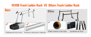 Truck Rack, 800 lbs Capacity, 71"x31" Aluminum Ladder Rack for Truck with 8 Non-Drilling C-clamps, Heavy Duty Truck Bed