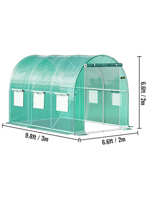 Walk-in Tunnel Greenhouse Galvanized Frame & Waterproof Cover 15x7x7/10x7x7/20x10x7/12x7x7 ft Greenhouses & Cold Frames