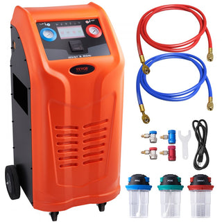 Fully Automatic Refrigerant Recovery Machine - Dual Cylinder AC Recovery Machine Kit Built in Compressor/Electronic Scale