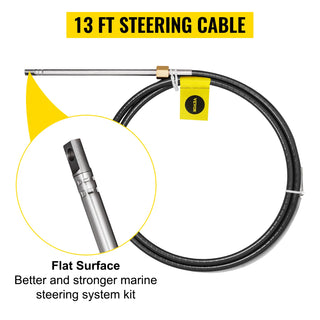 Outboard Steering System 13 Wheel Durable Marine Steering System Feet Boat Steering Cable with 13