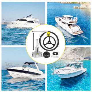 Outboard Steering System 13 Wheel Durable Marine Steering System Feet Boat Steering Cable with 13