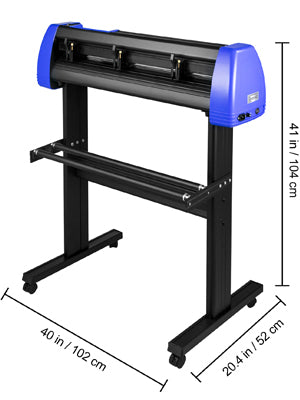 34 Inch Vinyl Cutter Machine With Floor Stand Vinly Sign Cutting Plotter Starter Kits Software Adjustable Force  Speed