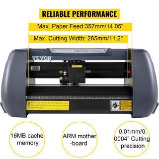 14 Inch Vinyl Cutter Machine with Stand Sign Making Vinly Sign Cutting Plotter Starter Bundle Kits Signmaster Software