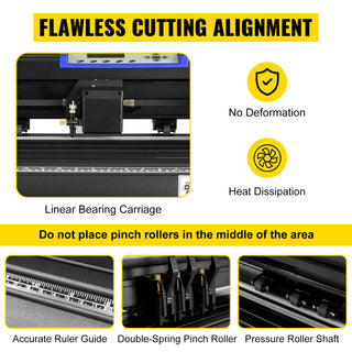 28in Vinyl Cutter Machine Cutting Plotter Adjustable Speed and Force DIY Cutting Machine Kit for Signs Banners Stickers