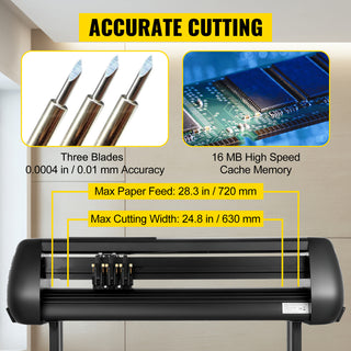 28in Vinyl Cutter Machine Cutting Plotter Adjustable Speed and Force DIY Cutting Machine Kit for Signs Banners Stickers