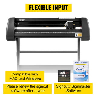 28in Vinyl Cutter Machine Vinyl Plotter LCD Display with SignCut Software