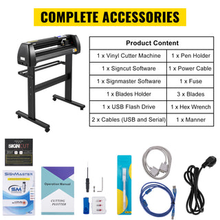 28in Vinyl Cutter Machine Vinyl Plotter LCD Display with SignCut Software