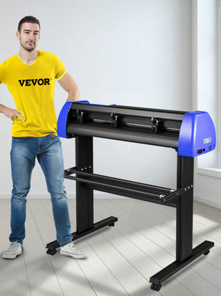 34 Inch Vinyl Cutter Machine With Floor Stand Vinly Sign Cutting Plotter Starter Kits Software Adjustable Force  Speed