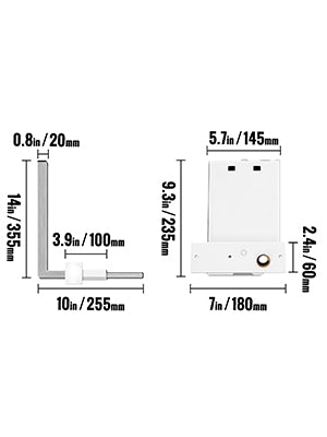 Murphy Wall Bed Hardware Kit Spring Mechanism Horizontal Stainless queen Size With 2 Steady Bed Legs Quick Set Up White