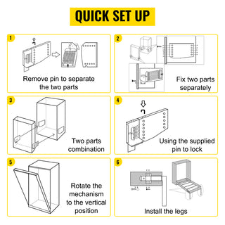 DIY Murphy Bed Hardware Kit Vertical Mounting Wall Bed Spring Mechanism Heavy Duty King Queen Bed Support Hardware DIY Kit