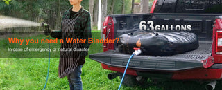 Portable Water Storage Bladder 63/87 Gallon Large Capacity Water Storage Containers 1000D PVC Water Bladder for Garden