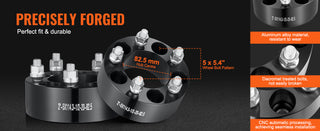 4 PCS 2" 5"x4.5" Wheel Adapters 5 Lug Forged Spacer 82.5 mm Bore Hubcentric 1/2"-20 Studs Spacers Fit for 1984-2018 Jeep