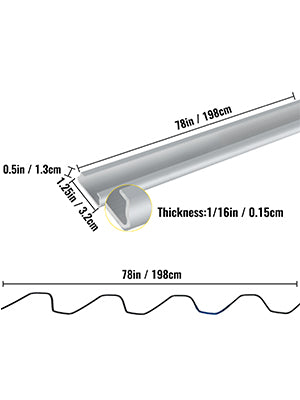 20pcs Greenhouse Swinging Aluminum Wire Latch Channel 6.56ft Spring Lock Wiggle Wire and Lock Channel w/Screws