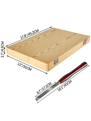 Woodworking Lathe Chisel Set 8/12 Piece Set Lathe Chisel HSS Steel Blades Wood Turning Tools Wooden Case for Storage